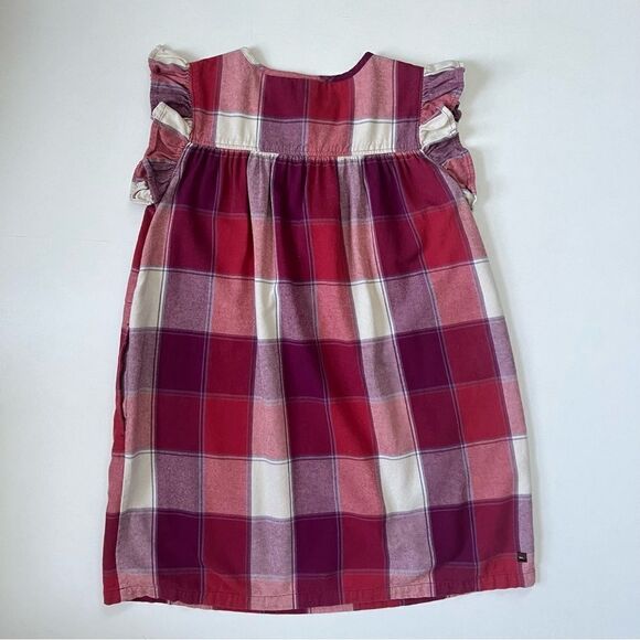 Tea Collection Girl’s Cotton Plaid Flannel Dress 12 - Picture 4 of 8